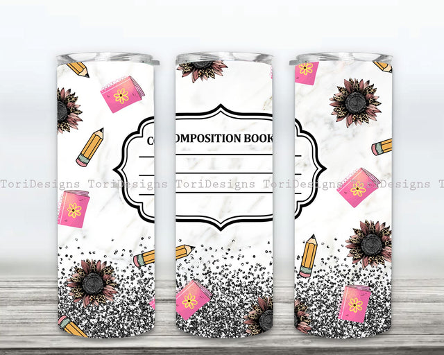 Teacher 20 oz Skinny Tumbler, Teacher Tumbler Sublimation Design, Teacher Wrap, Teacher Life PNG Instant Download Sublimation ToriDesigns 