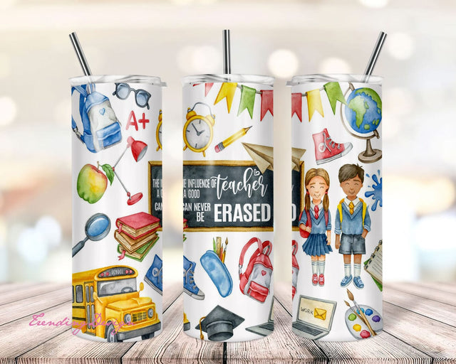 Teacher 20oz Skinny Tumbler PNG Digital Design for Sublimation, Waterslide Download, Teacher Tumbler Wrap, Instant Download, Vinyl Wrap PNG Sublimation TrendingDesign 