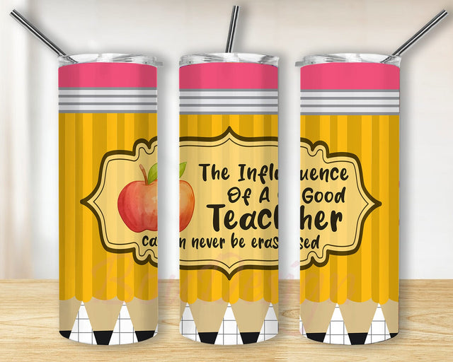 Teacher 20oz Tumbler Template, The Influence Of A Good Teacher Png, Teacher Pencil Tumbler Wrap, Teachers Life Sublimation Design, Digital Download Sublimation BouDesign 
