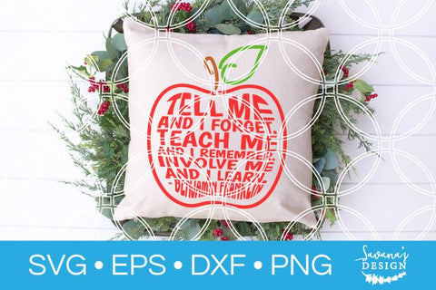 Teacher Apple Quote SVG SVG SavanasDesign 