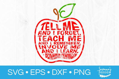 Teacher Apple Quote SVG SVG SavanasDesign 