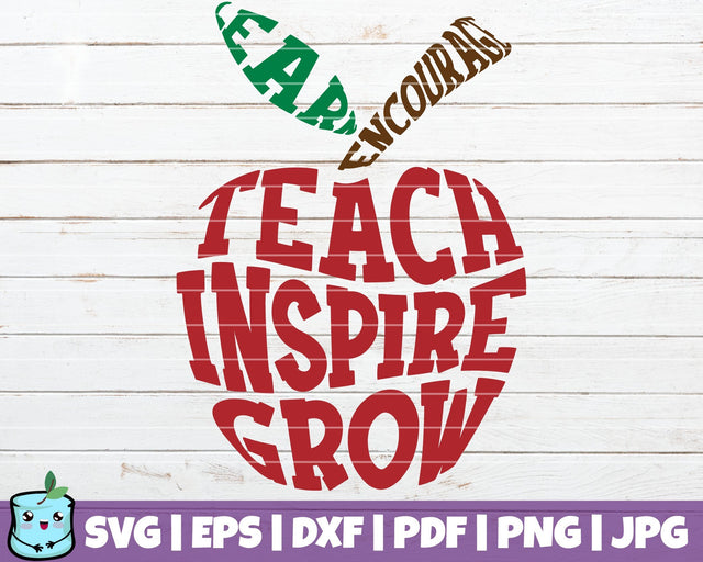 Teacher Apple SVG MintyMarshmallows 