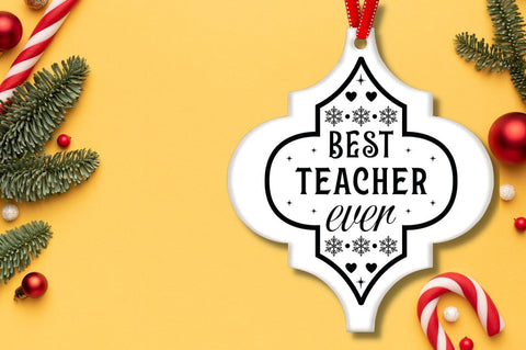 Teacher Arabesque Ornament Bundle SVG DESIGNISTIC 