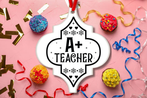 Teacher Arabesque Ornament Bundle SVG DESIGNISTIC 
