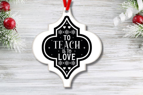 Teacher Arabesque Ornament Bundle SVG DESIGNISTIC 