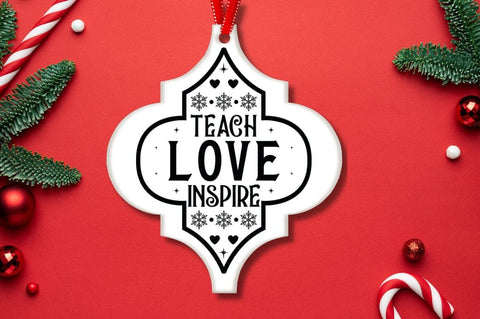 Teacher Arabesque Ornament Bundle SVG DESIGNISTIC 