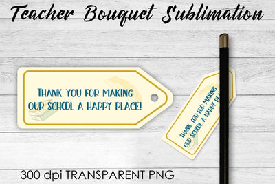 Teacher Bouquet Sublimation | Teacher Pencil Design | Flower Sublimation Sublimation Fly Design 