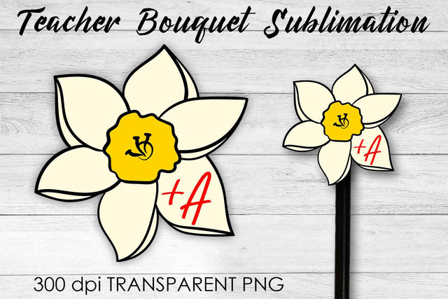 Teacher Bouquet Sublimation | Teacher Pencil Design | Flower Sublimation Sublimation Fly Design 