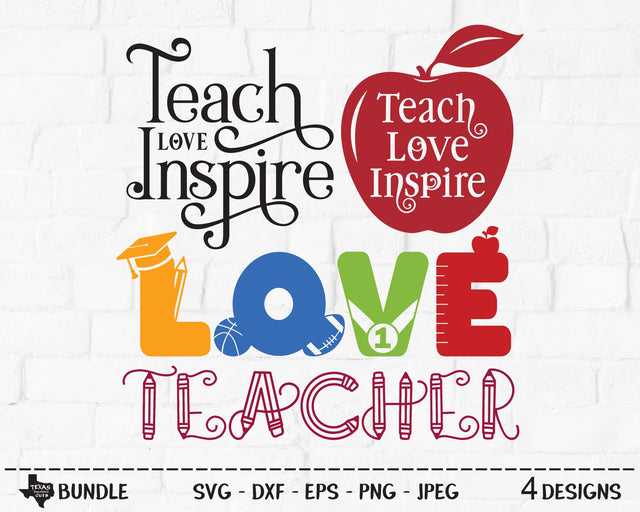 Teacher Bundle | School SVG SVG Texas Southern Cuts 