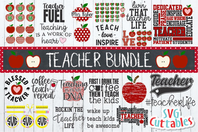 Teacher Bundle SVG Svg Cuttables