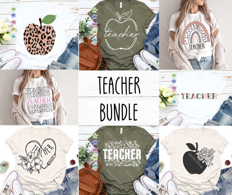 Teacher Bundle Svg, Teacher Shirt svg, Apple Svg SVG _HelArtShop_ 