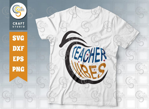 Teacher Bundle Vol-02, Teacher Vibes, Best Teacher Ever, Thanks You Teacher, Thanks For Helping Me Learn, Favorite Teacher, Teacher Quote SVG ETC Craft 