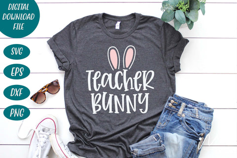 Teacher bunny svg, Easter teacher svg SVG Isabella Machell 