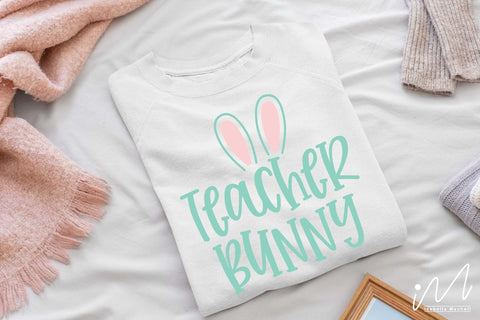 Teacher bunny svg, Easter teacher svg SVG Isabella Machell 