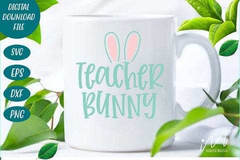 Teacher bunny svg, Easter teacher svg SVG Isabella Machell 