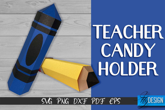 Teacher Candy Holder SVG Design | Candy Holder Paper Cut SVG | Teacher Gift SVG Fly Design 