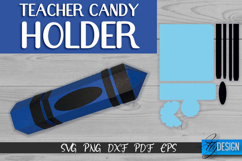 Teacher Candy Holder SVG Design | Candy Holder Paper Cut SVG | Teacher Gift SVG Fly Design 