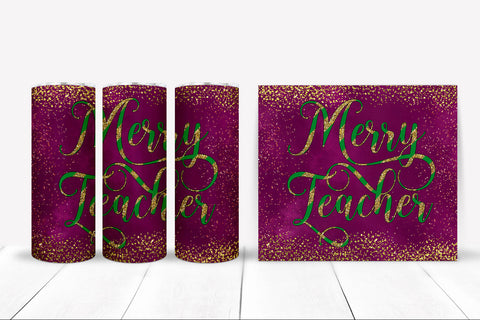 Teacher Christmas Tumbler Sublimation I 20 Oz Tumbler PNG Sublimation Happy Printables Club 