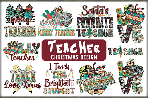 Teacher Christmas Western Style Bundle Sublimation Jagonath Roy 