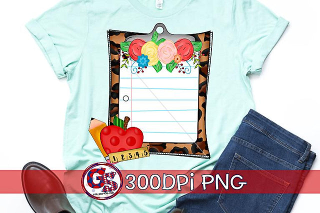 Teacher Clipboard PNG for Sublimation-Back to School Sublimation Greedy Stitches 