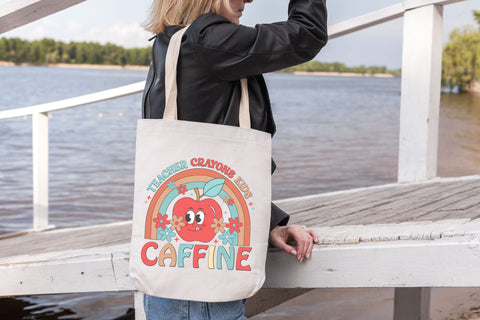 Teacher Crayons Kids Caffine PNG Design Sublimation Rupkotha 