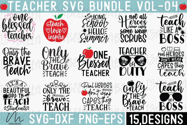 Teacher day svg bundle, Cool teacher cricut, kindergarten teacher svg,gift for teacher svg, teacher appreciation svg, Back to school svg, bundle cut files SVG Isabella Machell 