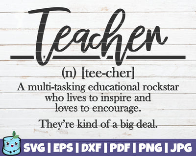 Teacher Definition SVG MintyMarshmallows 