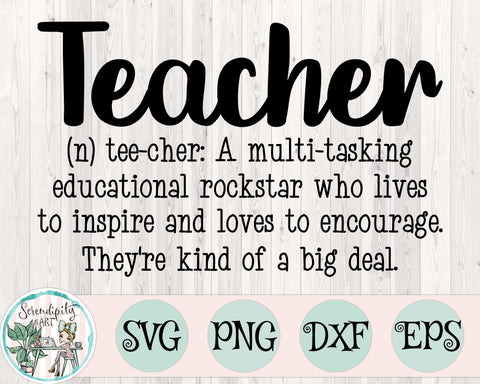 Teacher Definition - svg - png - dfx - eps SVG Serendipity and Art 