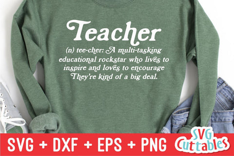 Teacher Definition svg - Teacher Cut File - svg - dxf - eps - png - Silhouette - Cricut - Digital File SVG Svg Cuttables 