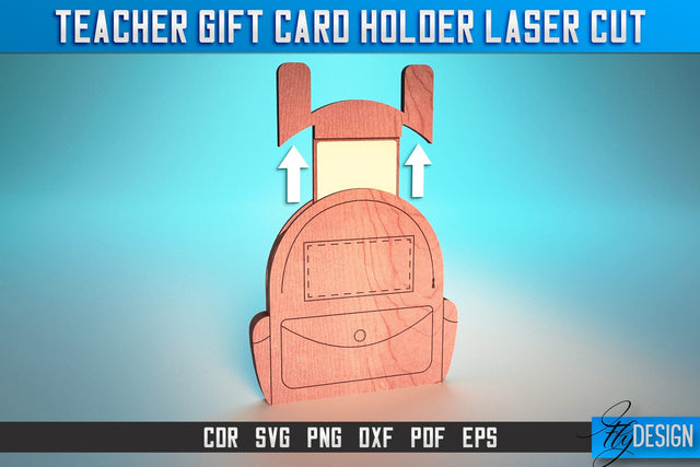 Teacher Gift Card Holder Laser Cut SVG | Teacher SVG | CNC Files SVG Fly Design 