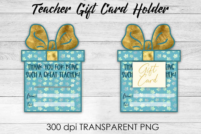 Teacher Gift Card Holder PNG Design | Teacher Gift Holder | School PNG Sublimation Fly Design 