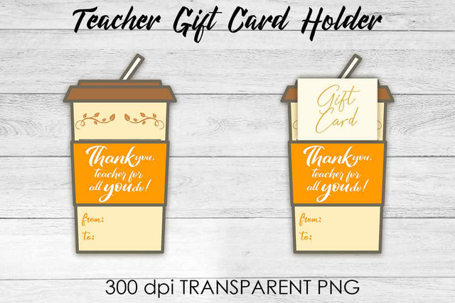 Teacher Gift Card Holder PNG Design | Teacher Gift Holder | School PNG Sublimation Fly Design 