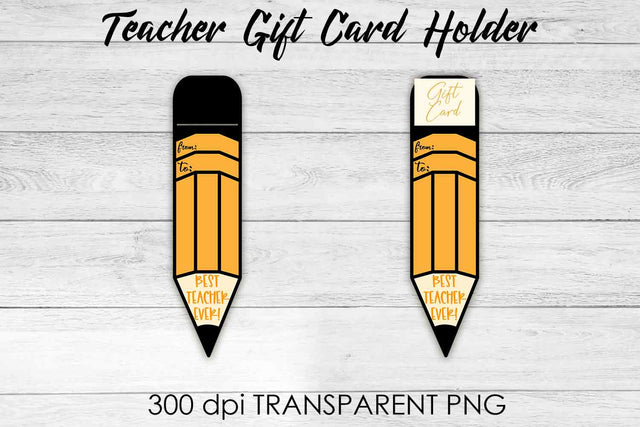 Teacher Gift Card Holder PNG Design | Teacher Gift Holder | School PNG Sublimation Fly Design 