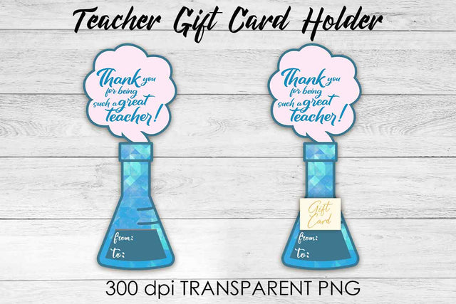 Teacher Gift Card Holder PNG Design | Teacher Gift Holder | School PNG Sublimation Fly Design 