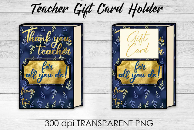 Teacher Gift Card Holder PNG Design | Teacher Gift Holder | School PNG Sublimation Fly Design 