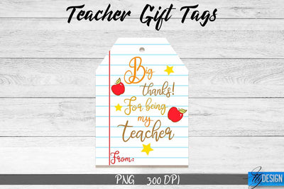 Teacher Gift Tag Sublimation | Teacher Tag PNG Design | Gift Label Sublimation Fly Design 