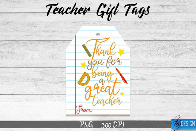 Teacher Gift Tag Sublimation | Teacher Tag PNG Design | Gift Label Sublimation Fly Design 