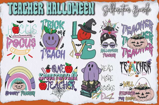 Teacher Halloween Sublimation Bundle Sublimation Jagonath Roy 
