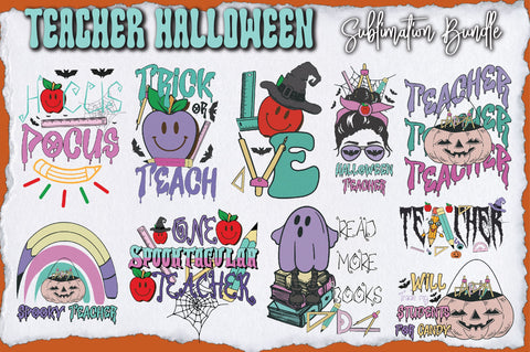 Teacher Halloween Sublimation Bundle Sublimation Jagonath Roy 