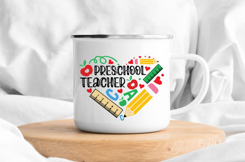 Teacher Heart Shape SVG Bundle SVG DESIGNS DARK 