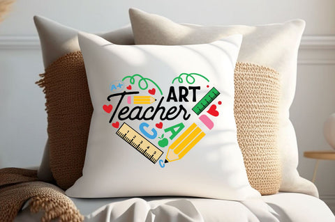 Teacher Heart Shape SVG Bundle SVG DESIGNS DARK 