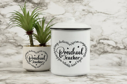 Teacher Heart Shape SVG Bundle SVG DESIGNS DARK 