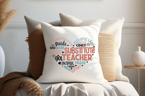 Teacher Heart Shape SVG Bundle SVG DESIGNS DARK 