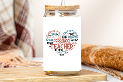 Teacher Heart Shape SVG Bundle SVG DESIGNS DARK 