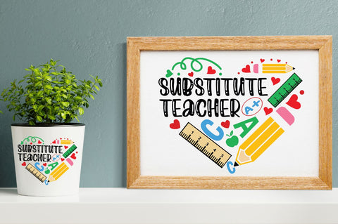 Teacher Heart Shape SVG Bundle SVG DESIGNS DARK 