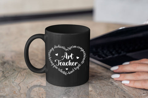 Teacher Heart Shape SVG Bundle SVG DESIGNS DARK 