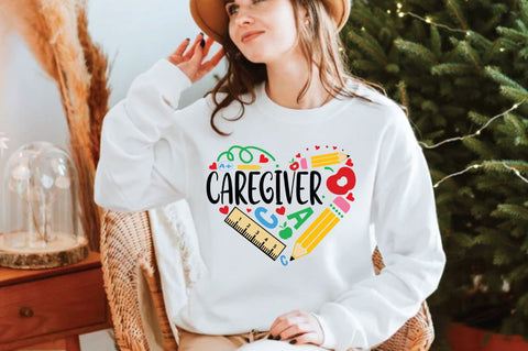 Teacher Heart Shape SVG Bundle SVG DESIGNS DARK 