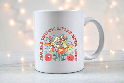 Teacher Helping Little Minds Grow PNG Design Sublimation Rupkotha 