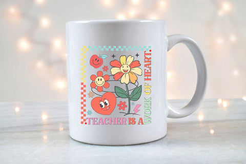 Teacher Is A Work Of Heart PNG Design Sublimation Rupkotha 