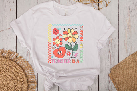 Teacher Is A Work Of Heart PNG Design Sublimation Rupkotha 